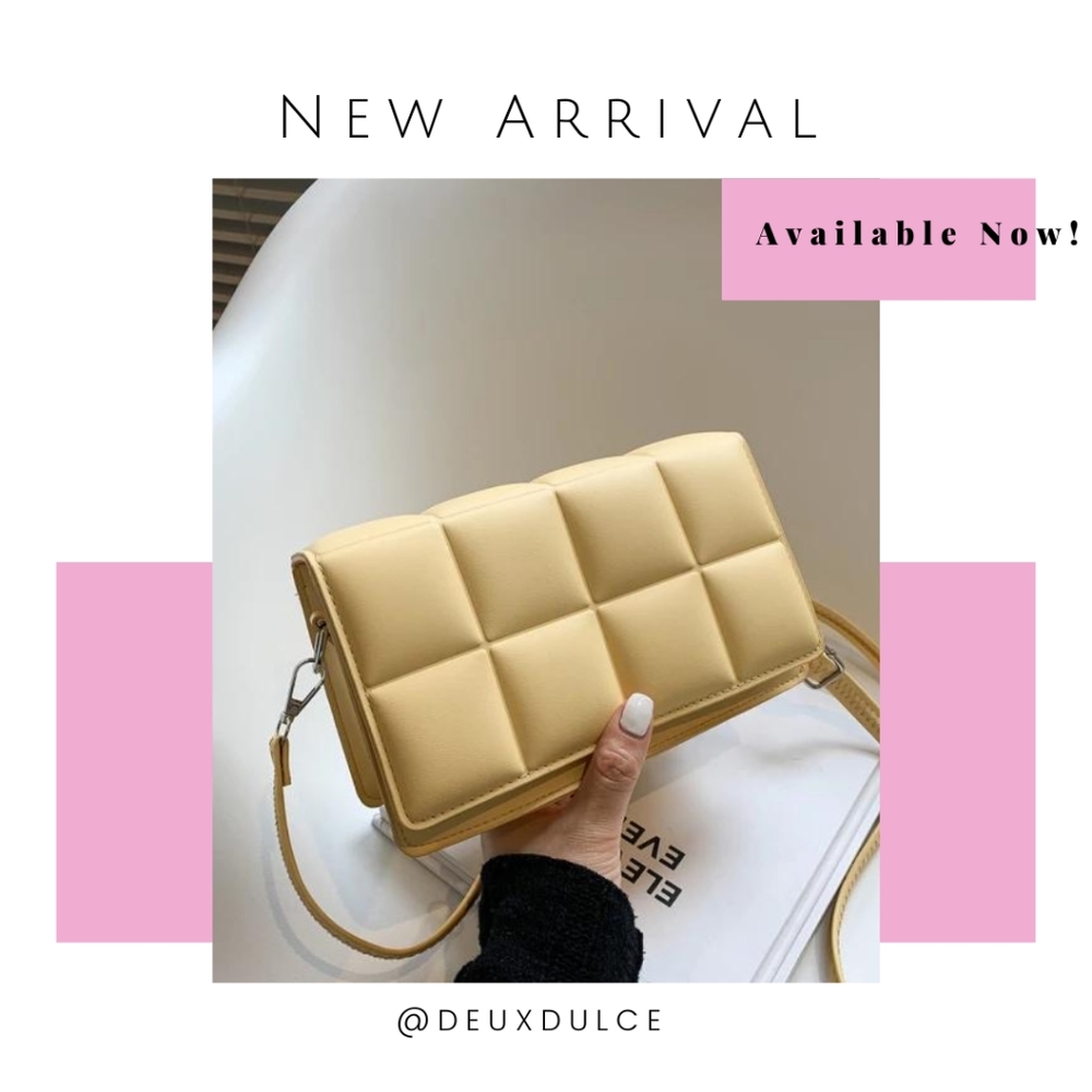 Quilted Yellow Crossbody Bag